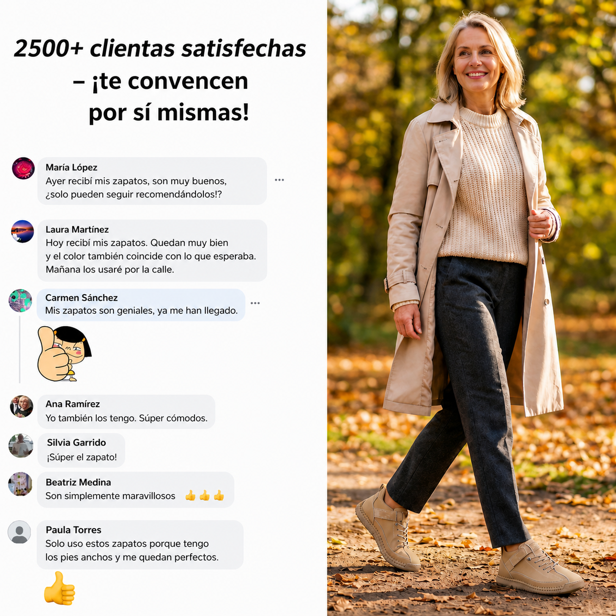Zapatillas ortopédicas beige con cordones y suela amortiguada, usadas en exterior.