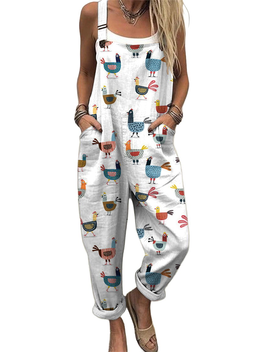 Mono Anita de tirantes con estampado de animales multicolor